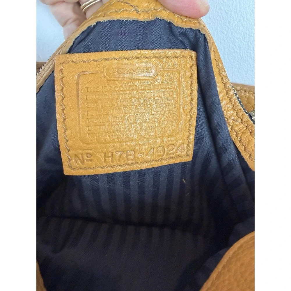 Vintage Coach Sonoma Pocket Zip 4924 Mustard Yellow Leather Crossbody USA Read